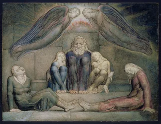 PD.5-1978 El conde Ugolino y sus hijos en la cárcel, ilustración para el `Inferno`, Canto 33 de la `Divina Comedia` de Dante Alighieri, c.1827 (temple sobre tabla)