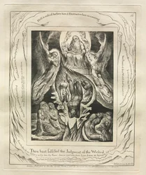 El libro de Job: Pl. 16, Has cumplido el juicio de los malvados, 1825