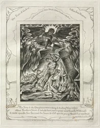 El libro de Job: Pl. 3, Tus hijos y tus hijas estaban comiendo y bebiendo vino, 1825