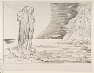 El círculo de los traidores: el pie de Dante golpeando a Bocca degli Abbate, de El Infierno de Dante