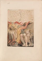 El Primer Libro de Urizen, Placa 14, 7. Desde las Cavernas de Su Columna Vertebral Articulada.... (Bentley 11)
