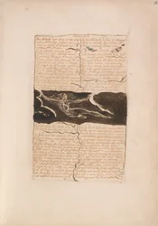 El primer libro de Urizen, Placa 16, Dos fosas nasales dobladas hacia lo profundo... (Bentley 13)