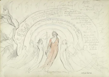 Las sombras de Homero y otros poetas de la Antigüedad, ilustración para la Divina Comedia de Dante Alighieri, 1824-27