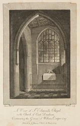 Vista de la Capilla de San Edmundo en la Iglesia de East Dereham, que contiene la tumba de William Cowper Esquire