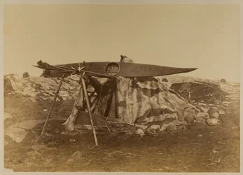 Esquimaux Toupek o tienda de piel, placa 121 de "Las regiones árticas" de Bradford, 1873