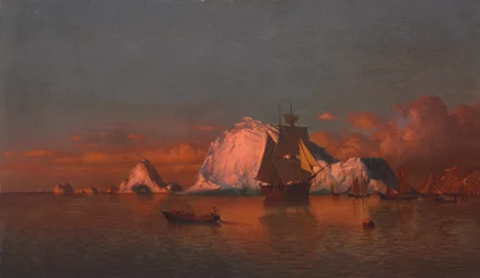 Pescando en la costa de Labrador, 1880