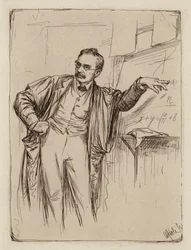 George Chrystal, profesor de matemáticas (grabado)