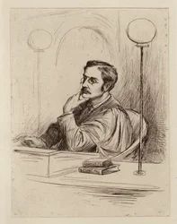 Joseph Shield Nicholson, Profesor de Economía Comercial y Política y de Derecho Mercantil (grabado)