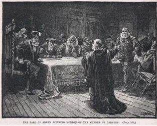 El conde de Arran acusa a Morton del asesinato de Darnley, 1581