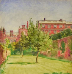 Hampton Court desde el jardín privado