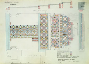 Diseño para un pavimento, Catedral de Bombay, India