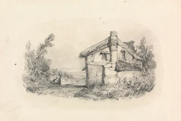 Cabaña en un paisaje