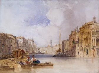 El Gran Canal de Venecia (acuarela y lápiz sobre papel)