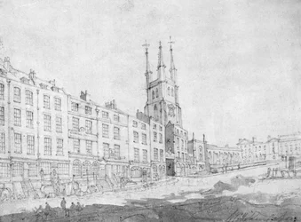 Vista de Snow Hill en proceso de mejoras, 1803