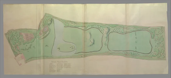 Plano general de los jardines en Kew, 1763