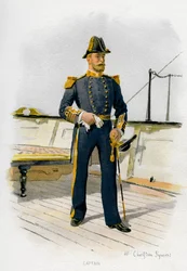Capitán de la Royal Navy, c1890-c1893