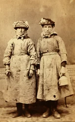 Trabajadores de la fábrica de hierro de Tredegar, Gales