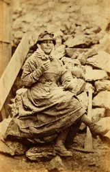 Trabajadores de la fábrica de hierro de Tredegar, Gales