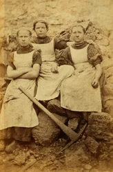 Trabajadores de la fábrica de hierro de Tredegar, Gales