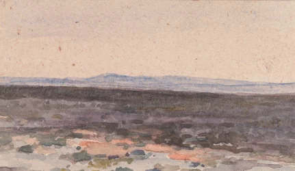 Paisaje: Valle con montaña a lo lejos