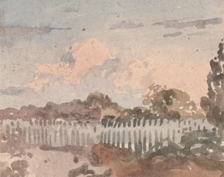 Paisaje con valla