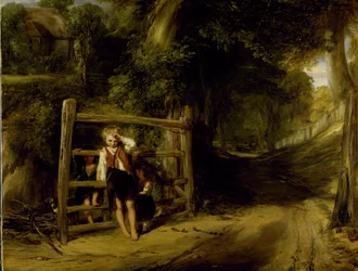 Cortesía rústica o «Los acontecimientos venideros proyectan sus sombras delante de ellos», hacia 1832