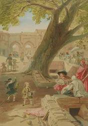 Árbol Peepul en el Palacio de Delhi, 1863