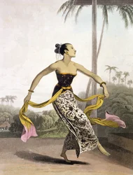 Una Ronggeng o Bailarina, lámina 21 del Vol. I de 