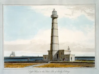 Faro en el Start, Isla de Sandy, Orkney, 1821