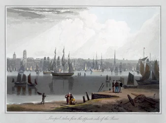 Liverpool, tomado desde el lado opuesto del río, 1815