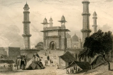 Mezquita en Mathura, 1835