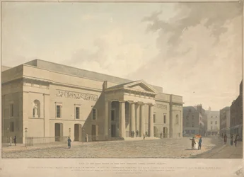 Vista de la fachada este del nuevo Theatre Royal Covent Garden