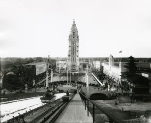 Coney Island Dreamland - vista desde la cima de los toboganes, c.1910-21