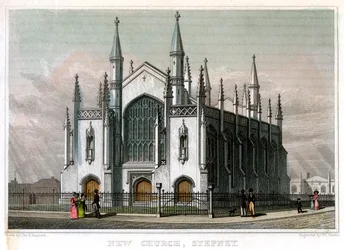 Nueva Iglesia, Stepney, Londres, 1828