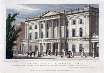La Institución de Londres, Finsbury Circus, Londres, 1827