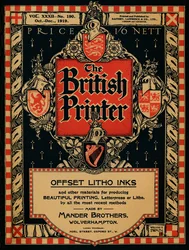 La portada de The British Printer, 1919