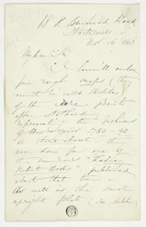 Carta de William Edward Frost