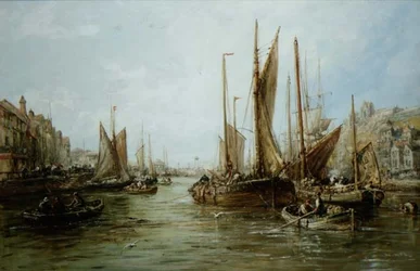 Muelle con Barcos de Pesca
