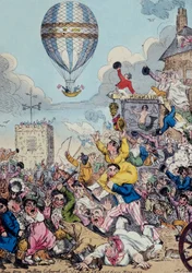Ascenso del Sr. Sadler desde Hackney, 1811