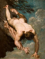 Manlio arrojado desde la roca, 1818