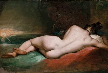 Mujer desnuda reclinada, principios del siglo XIX