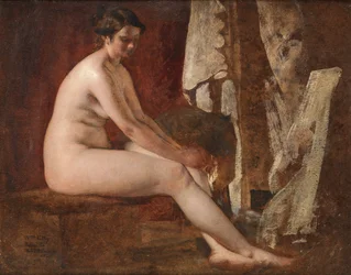 desnudo sentado
