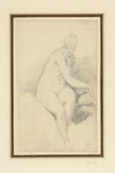 Desnudo sentado