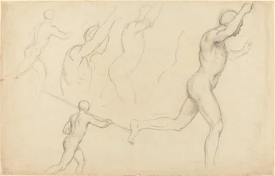 Estudios de hombres corriendo