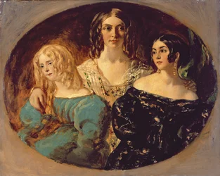 The Honourable Mrs. Caroline Norton and her Sisters, c.1847 (óleo sobre lienzo)