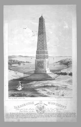 El Monumento Yarborough, Bembridge Down, finales del siglo XIX