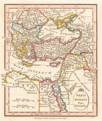 Imperio Romano de Oriente. Mapa.