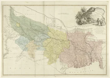 Mapa de la cuenca del Ganges