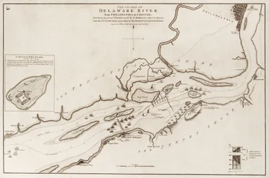 El curso del río Delaware desde Filadelfia hasta Chester, Norteamérica