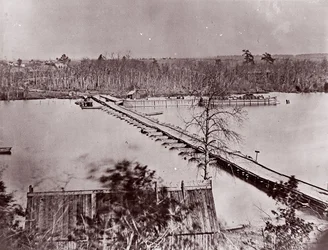 Puente de pontones, Broadway Landing, río Appomattox
